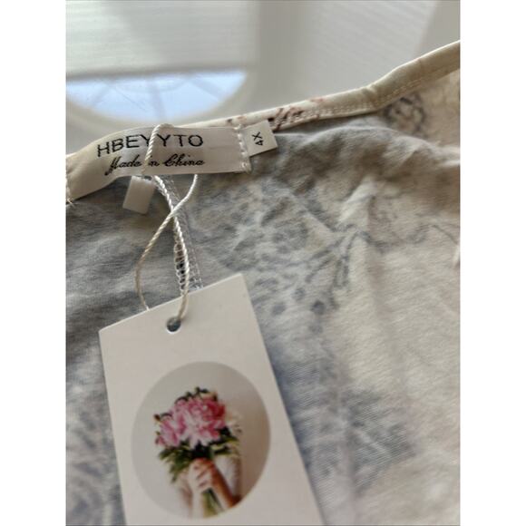 Hbeyyto Women's Floral Pattern VNeck Sleeveless Sun Dress. Plus Size 4XL - Picture 14 of 14